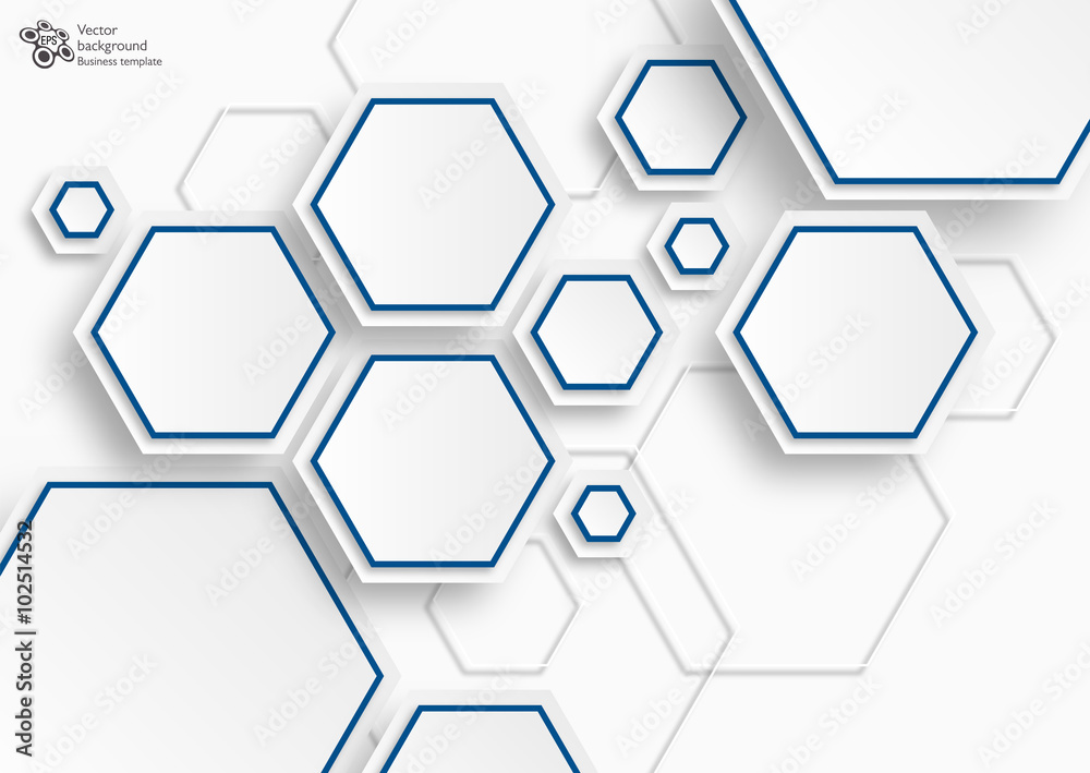 Infographics Vector Background #Hexagons and Honeycomb Structure