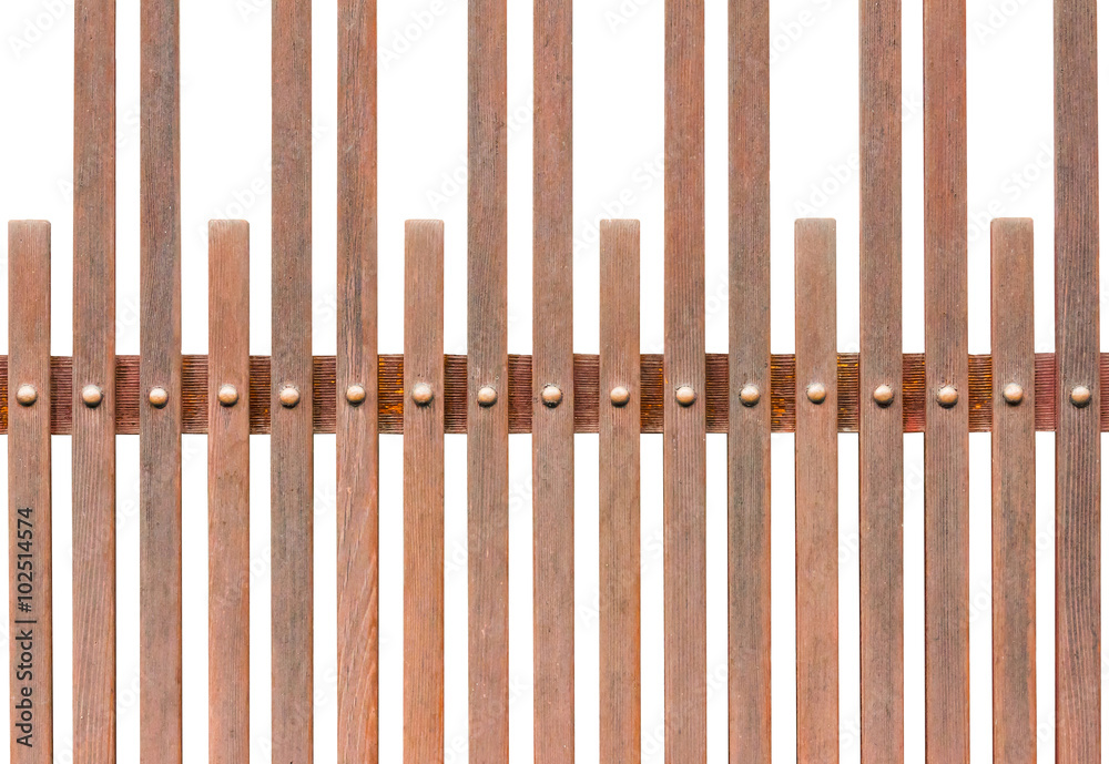 Isolated wood fence pattern. Isolated wood fence pattern.