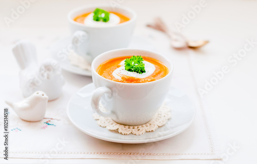 Cream Carrot Soup in a Cup