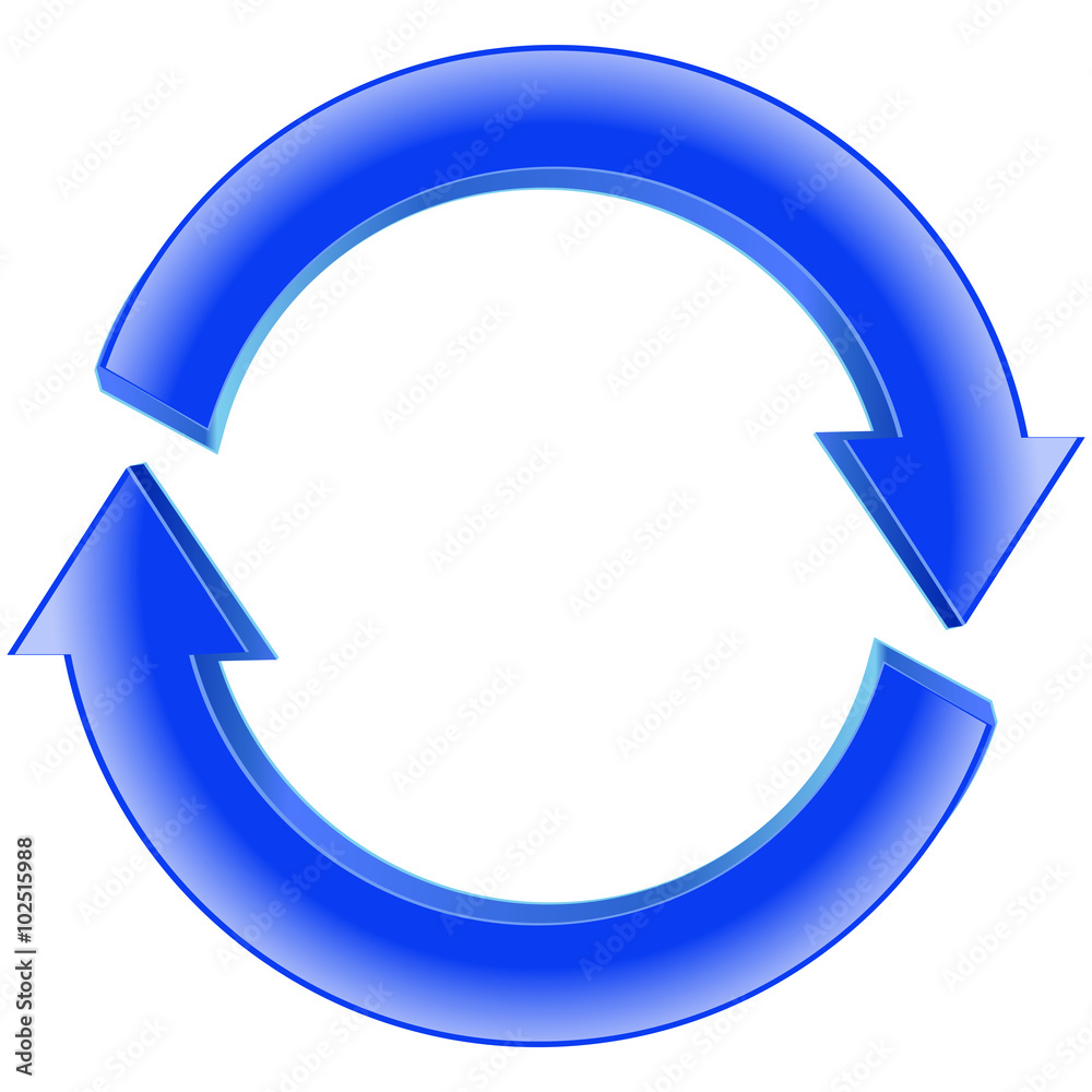 Refresh icon. Shiny blue sign. Circular arrow. Refresh icon. Shiny blue sign. Circular arrow.