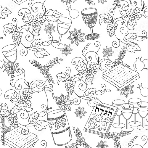 Passover seamless pattern background