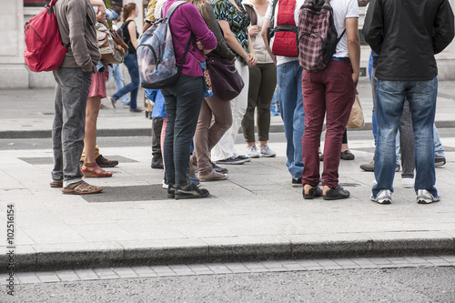 People on the pavement