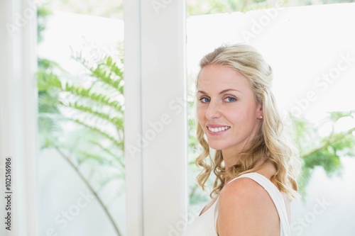 Beautiful woman smiling at camera