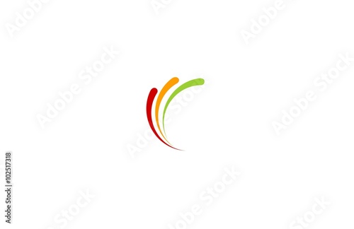 circle line colorful abstract logo