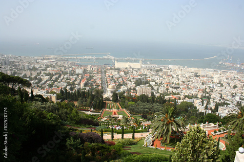 Haifa, Israel. Bay of Haifa with the harbor at the back, Israel