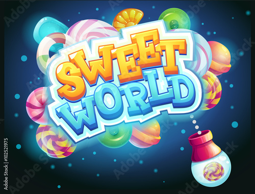 Sweet world GUI game window candy shooter