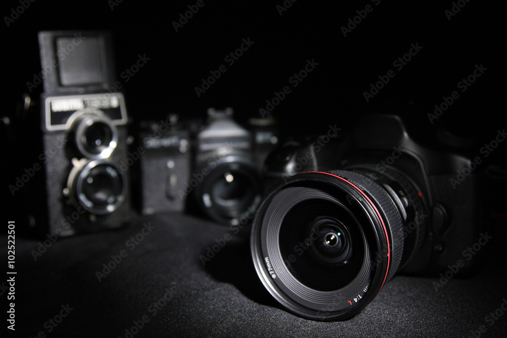Generations cameras. Digital and film.