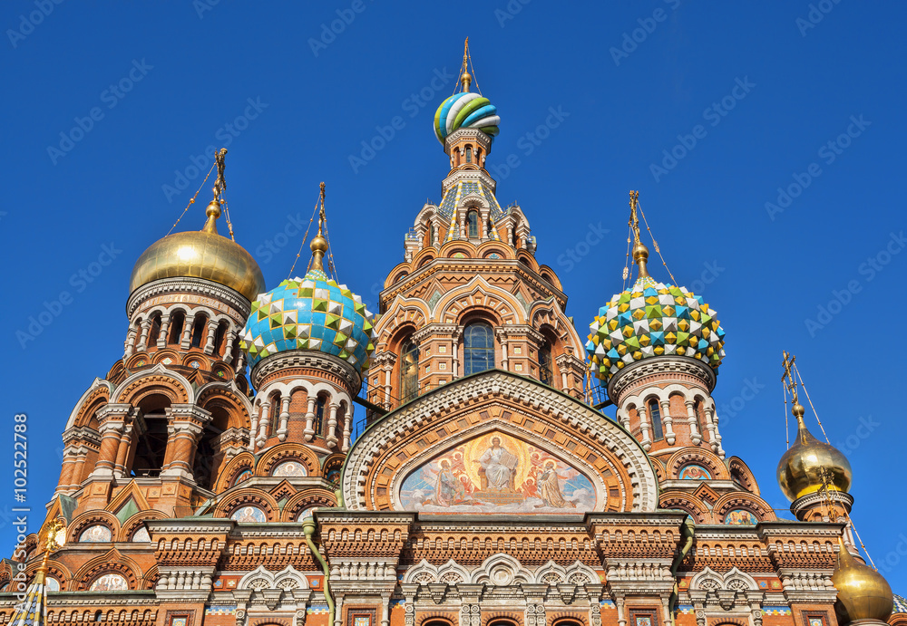 The Church of the Savior on Spilled Blood  is one of the main sights of St. Petersburg, Russia.