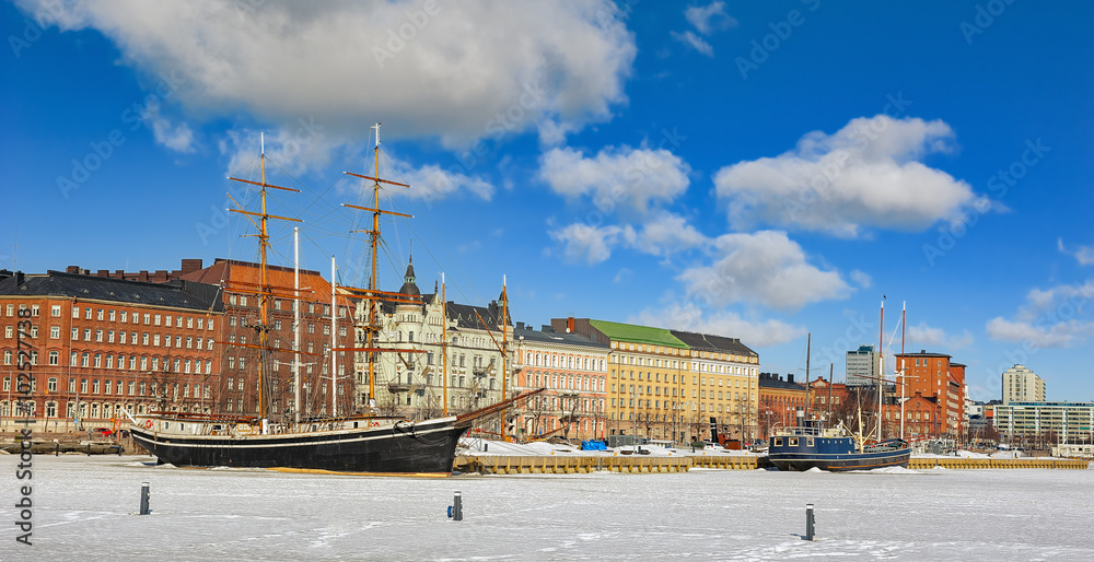 North Helsinki Harbour in winter