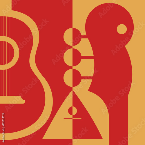 Musical instruments. Vector illustration.