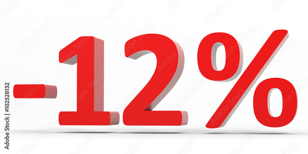 Discount 12 percent off sale. Discount 12 percent off sale.