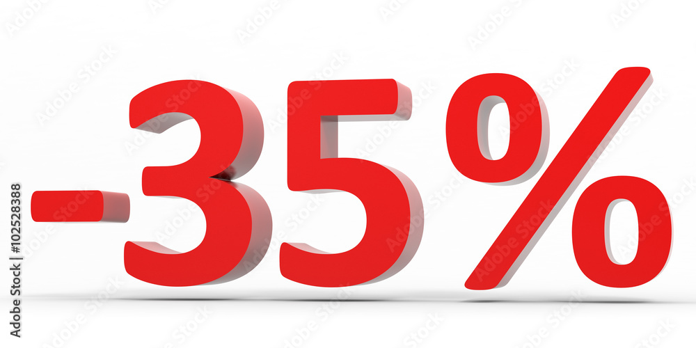 Discount 35 percent off sale.