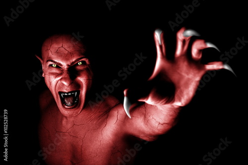Leinwand Poster Teufel Vampir Porträt