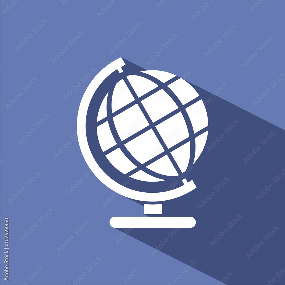 Icono del globo mundial. Globo escolar. Mapa del planeta Tierra Icono del globo mundial. Globo escolar. Mapa del planeta Tierra