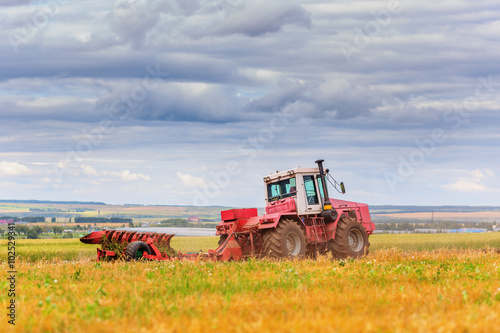 Tractor on field