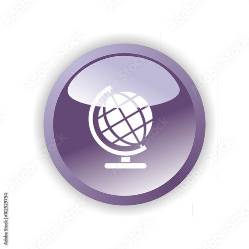 Icono del globo mundial. Planeta tierra. Globo escolar. Mapa del mundo