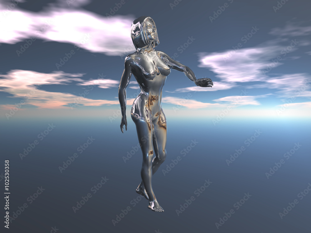 digitally rendered illustration of an attractive female form digitally rendered illustration of an attractive female form
