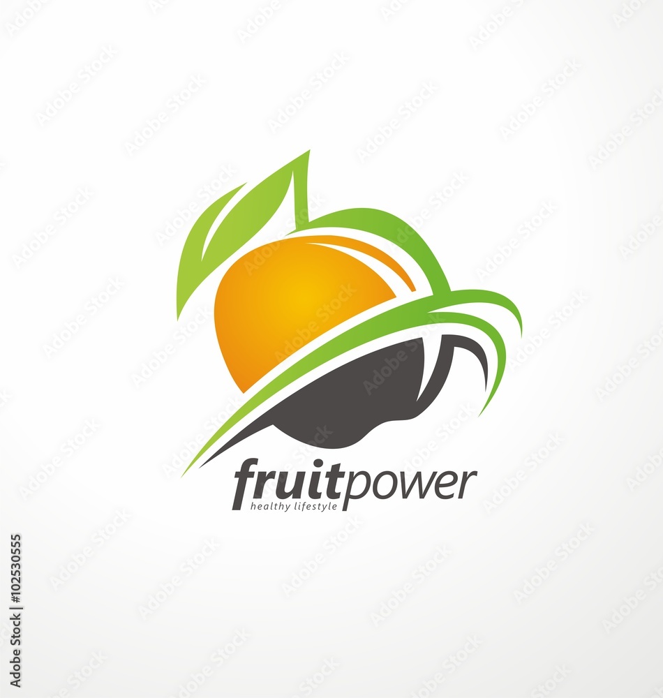 Organic Health Food vector symbol concept Organic Health Food vector symbol concept