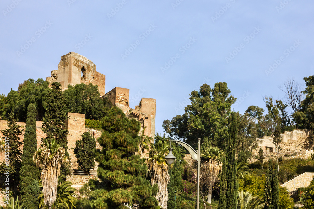 Malaga, Spain, Alcazaba fortress. Andalusia