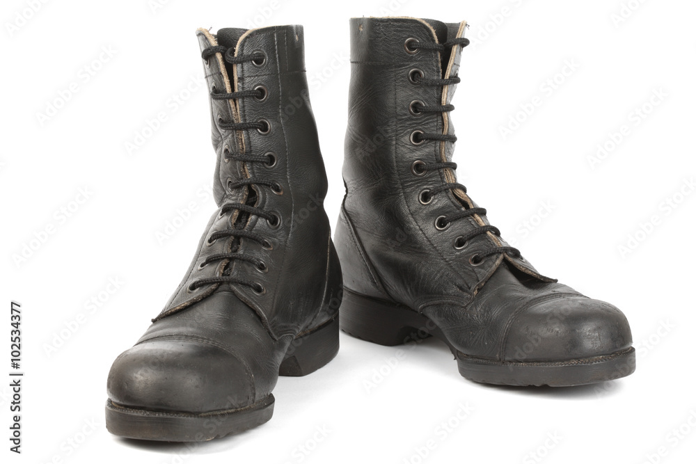 Israeli army boots, isolated Stock Photo | Adobe Stock