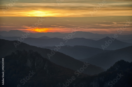 Mountains in the sunset, landscape, Slovakia, Europe
