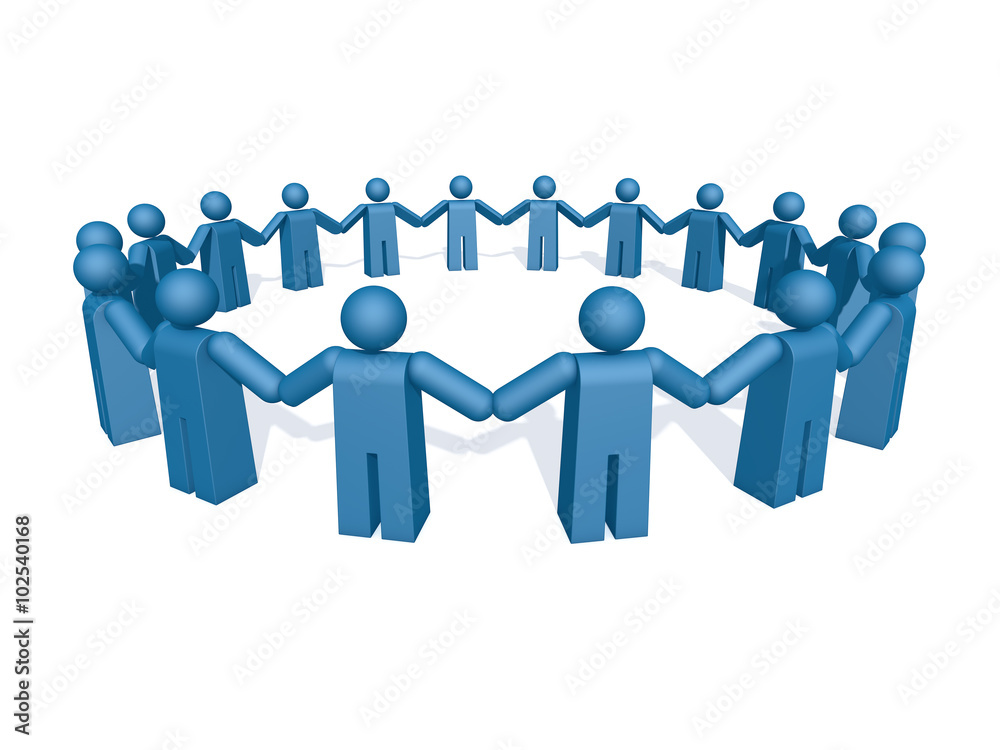Freundschaft, Freundeskreis, Freunde, Hände halten, / 3D Illustration Freundschaft, Freundeskreis, Freunde, Hände halten, / 3D Illustration