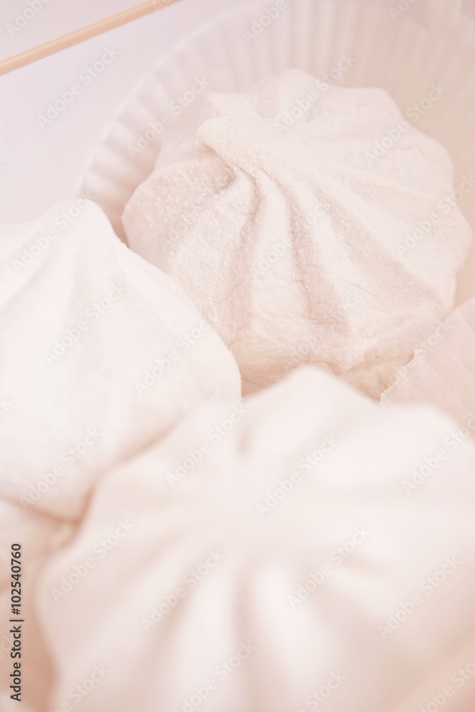 Obraz premium Sweet marshmallows closeup