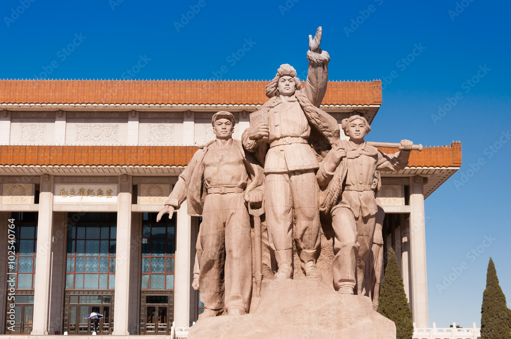 Naklejka premium Sculpture at Tiananmen square