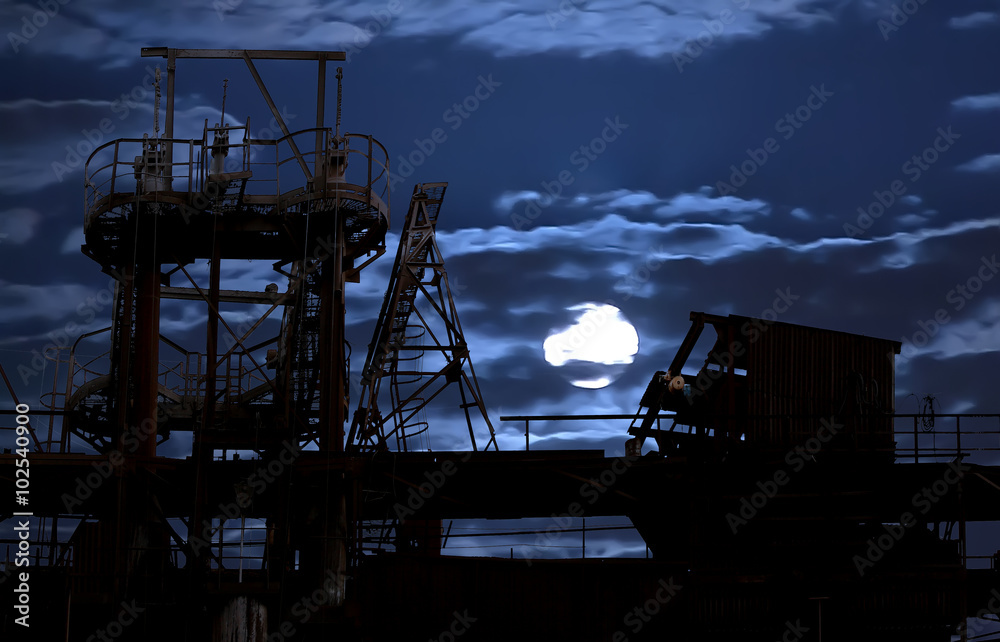 old factory at night old factory at night