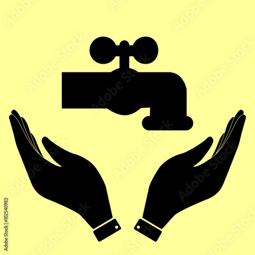 Concept icon with hands