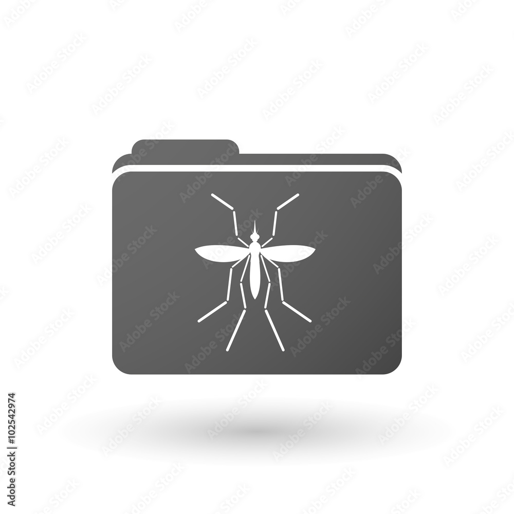 Zika virus bearer mosquito in a folder icon Zika virus bearer mosquito in a folder icon