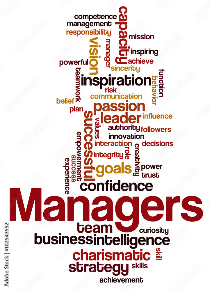 Obraz premium Managers, word cloud concept 4