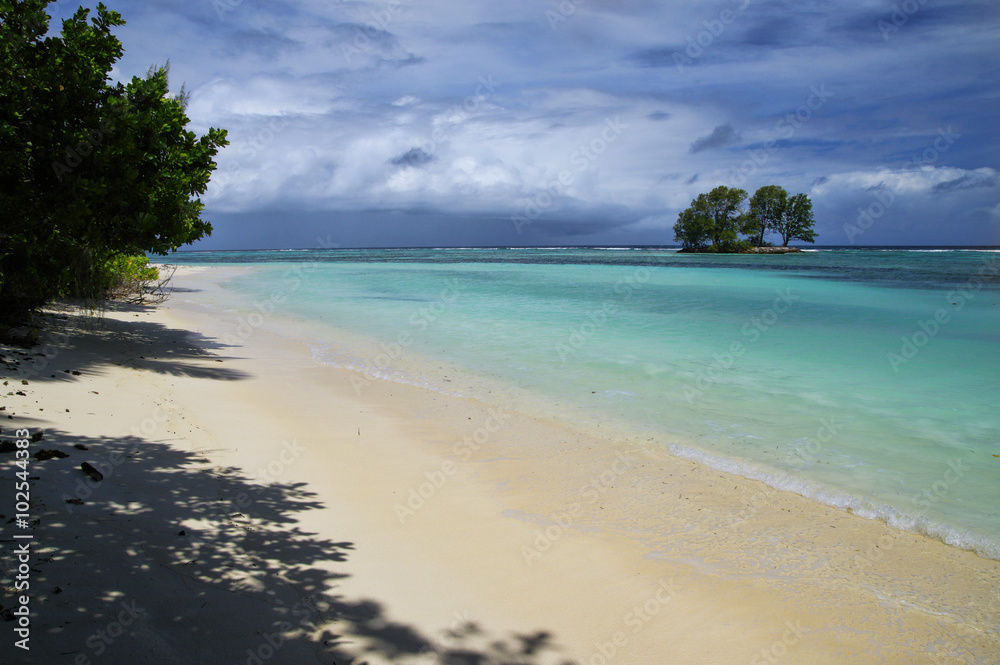 The beach at La Digue island, Seychelles