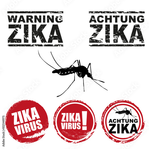 Set Stempel | Button | Zika-Virus