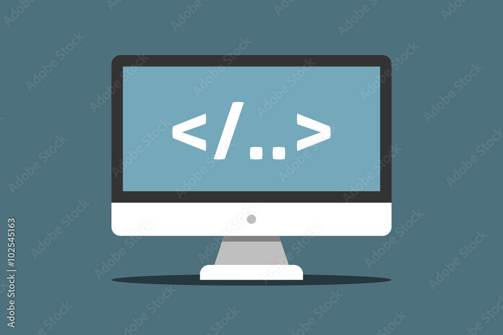 Computer Monitior with Coding Computer Monitior with Coding