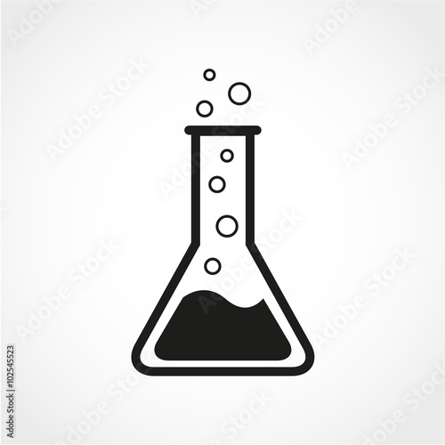 Conical Flask Icon Isolated on White Background