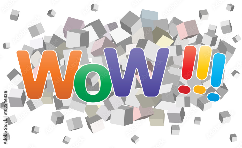 colorful wow text colorful wow text