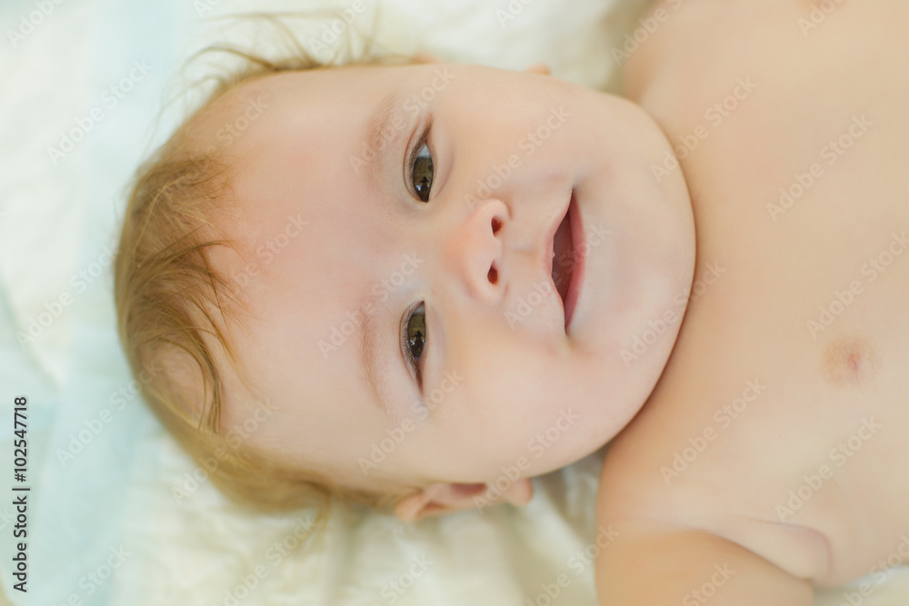 Smiling baby boy