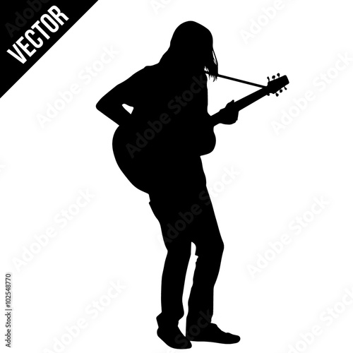 Guitarist silhouette