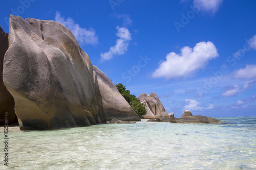 Idyllic beach at the Seychelles. 