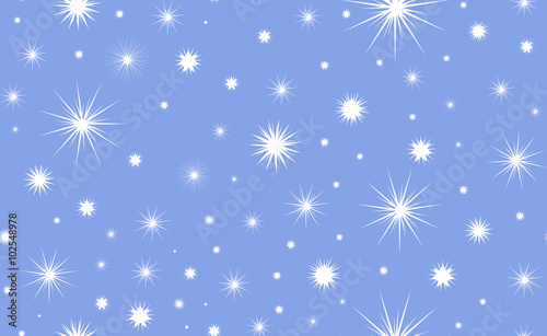 Blue vector seamless pattern with snowflakes