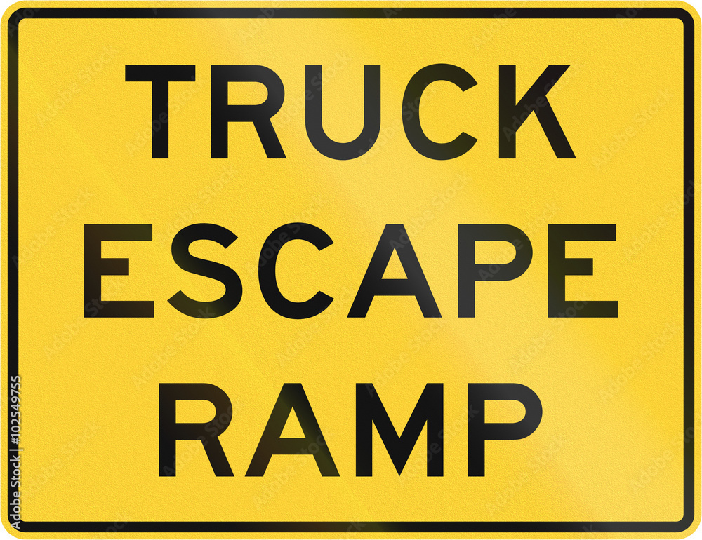 United States MUTCD warning road sign - Truck escape ramp United States MUTCD warning road sign - Truck escape ramp