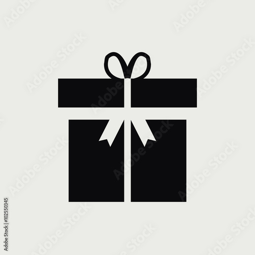Gift box with a ribbon icon