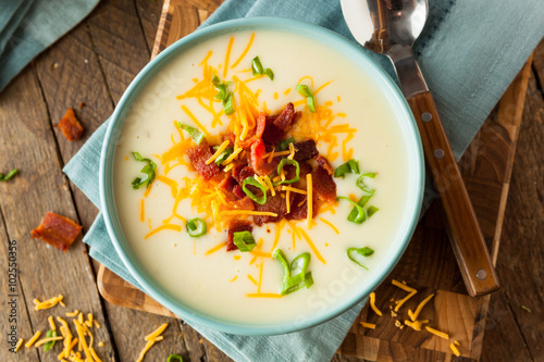 Canvas Print Creamy Loaded Baked Potato Soup