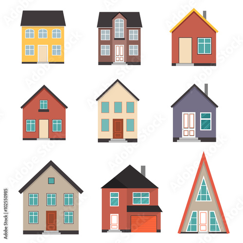 Flat House Icon set