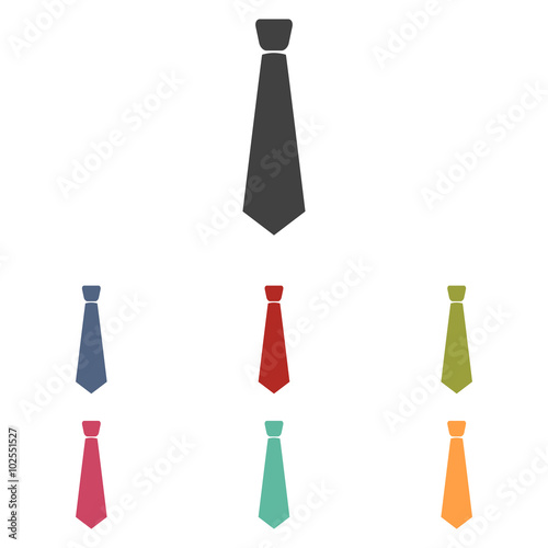 Tie icons set