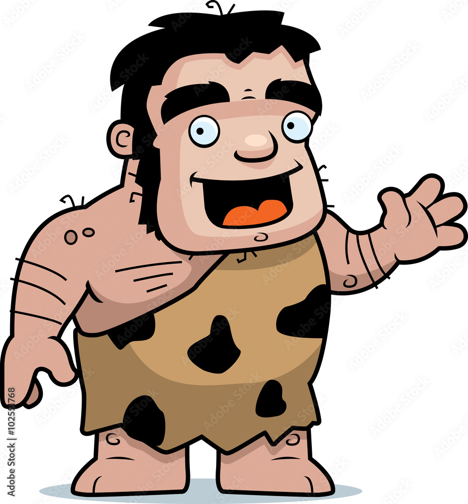 Caveman Waving Caveman Waving