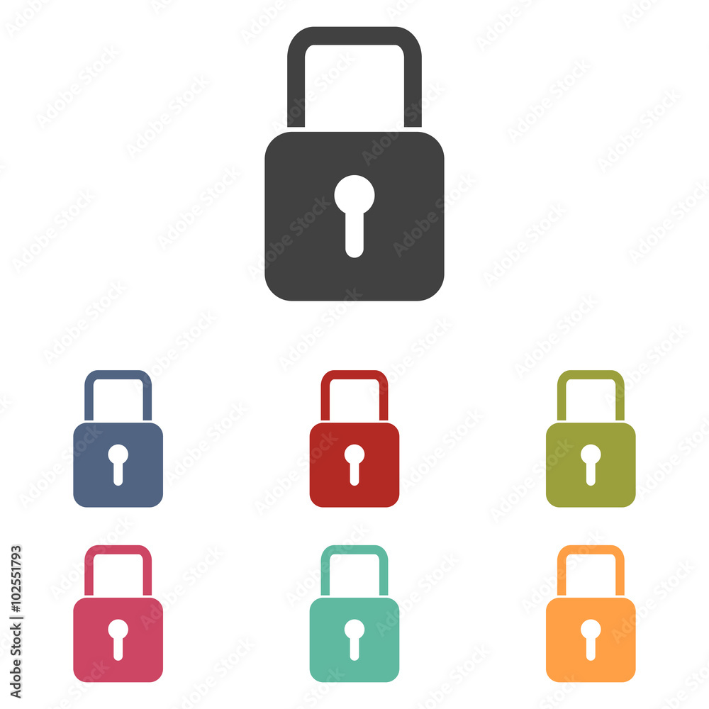 Lock icons set Lock icons set