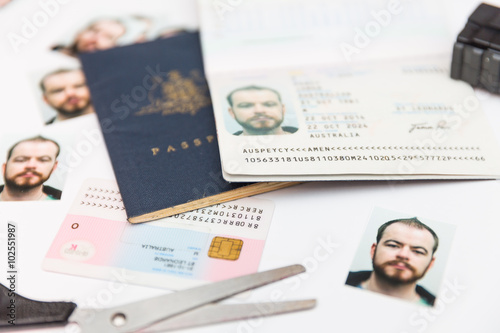 Identity theft through fake passport making photo