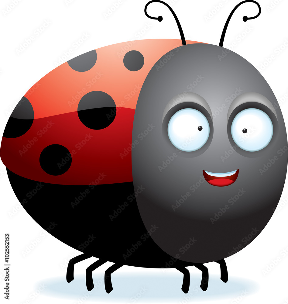 Obraz premium Cartoon Ladybug